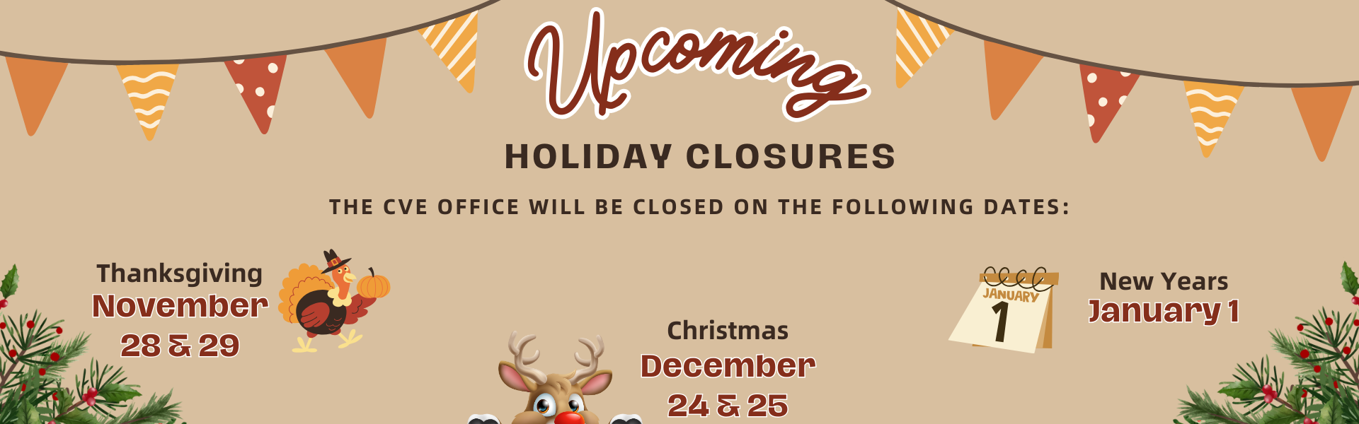 holiday closures