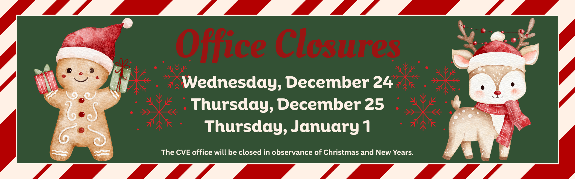 Christmas Closure